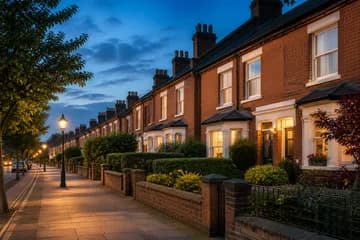 A quiet, well-lit British residential street